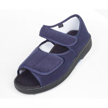 Zapatilla Anatómica Theramed D1 con 2 Solapas de Velcro, Talla 44, Color Azul Marino