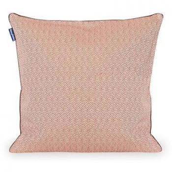 Funda de Cojín Decorativo Herringbone Terracota 60x40 cm - 86% Algodón, 14% Poliéster