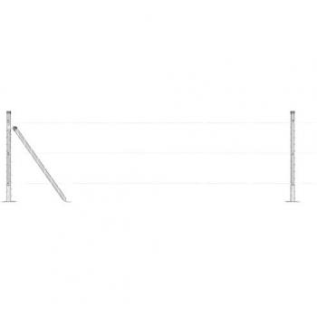 Postes de Cerca de Acero Galvanizado 7 Pcs Ø32mm 70 cm, Resistentes al Clima para Jardines y Terrazas
