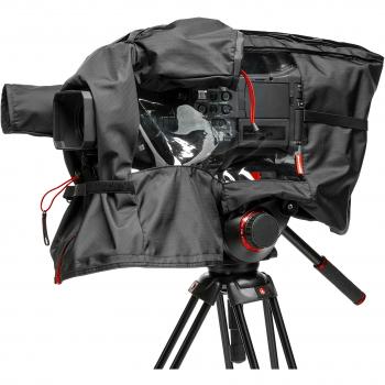 Manfrotto MB PL-RC-10 Cubierta para la Lluvia para Cámara DSLR, Cámaras de Video con Objetivo Profesional, Impermeable, Protege del Polvo y la Lluvia - Negro/Gris Carbón