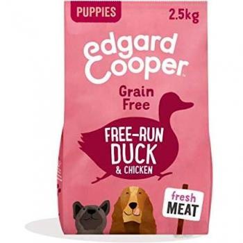 Edgard & Cooper Pienso Cachorros Comida Seca Natural Sin Cereales 2.5kg Pato y Pollo, Fácil de digerir, Alimentación Sana Sabrosa y equilibrada