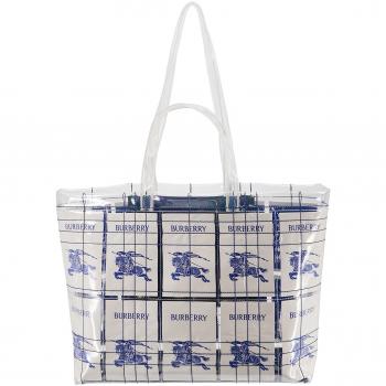 Burberry EKD Label Shopper Bag - Transparent Design Logo Tag Bag, Size UNI, Multicolor, Unisex
