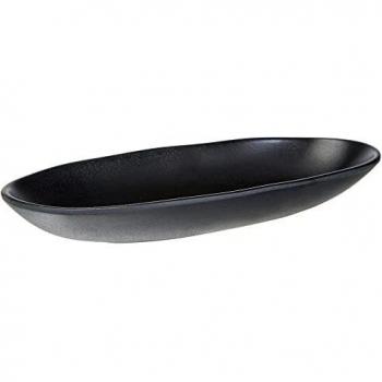 Lacor - 63375 - Fuente De Melamina Rectangular 32x14x4 cm - Negro