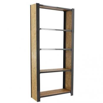 Estantería Oficina Simonrack OFFICLICK 5/300 Madera OSB Gris, 2100x800x300 mm, Estilo Industrial, 5 Alturas