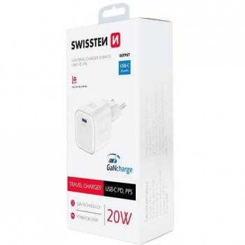 Adaptador de pared GaN 20W con Power Delivery y 1 puerto USB-C, Blanco