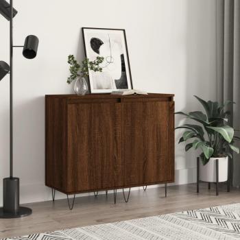 Aparadores 2 uds madera de ingeniería marrón roble 40x35x70 cm Mueble de Almacenaje de Salón, Buffet para salón, Armario Auxiliar, Armario de Almacenamiento