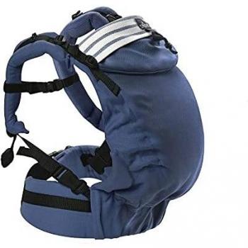 Mochila Evolutiva Portabebés Néo+ V2 Marin - Ajuste Óptimo, Tejido Suave de Algodón Orgánico, Para Bebés de 3/4 Meses a 3 Años