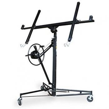 Grúa Elevadora Portátil XXL para Montaje de Placas de Yeso - Montacargas Negro