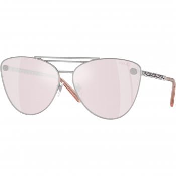 Versace VE2267 10007V Women's Cat Eye Sunglasses Silver Size 64