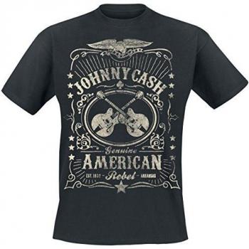 Johnny Cash American Rebel Camiseta Negro S