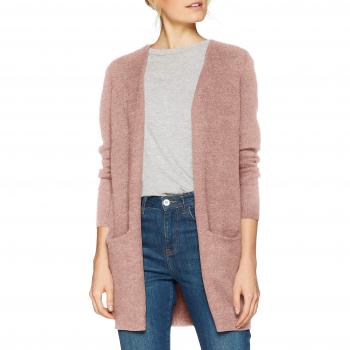 ONLY NOS Onlqueen L/s Long Cardigan Knt Noos, Chaqueta Punto para Mujer, Rosa