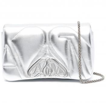 Alexander McQueen Mini Seal Crossbody Bag - Silver, Size: UNI