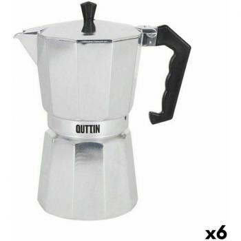 Cafetera Italiana Quttin de Aluminio para 12 Tazas (6 Unidades)
