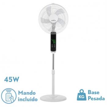 Ventilador de Pie Rodium Blanco 45W Oscilante Táctil