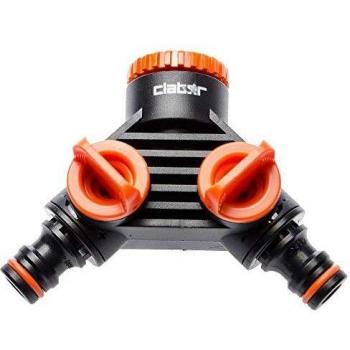 Conector de Jardín Claber 8598 - Distribuidor de Agua a Doble Salida 3/4