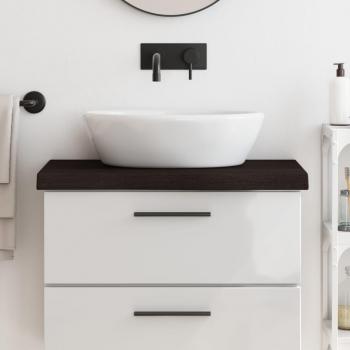Encimera de Baño Plegable de Madera Tratada en Color Marrón Claro, Gris Oscuro y Natural - Dimensiones 80x30x6 cm