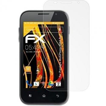 3 x atFoliX Película Protectora Prestigio MultiPhone 4044 Duo Lámina Protectora de Pantalla - FX-Antireflex anti-reflectante
