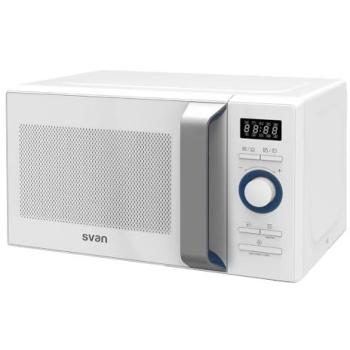 Microondas Svan 20L con Grill 1000W, 800W, 8 Programas, Modo Descongelación y Fácil Limpieza - SVMW820CB Blanco