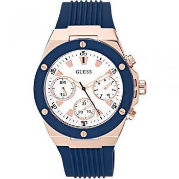 GUESS Women's Analog Quartz Watch with Silicone Strap GW0030L5