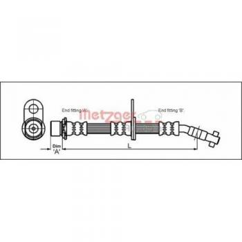 Latiguillo de freno flexible K&K FT2166