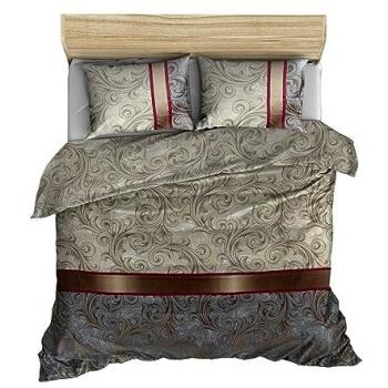 Wellhome Juego de Cama Funda Nórdica + Funda Almohada 220x220 Suavidad y Comodidad en colores Crema, Negro, Gris, Rojo y Blanco