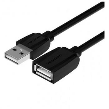 Cable alargador USB 2.0 Vention VAS-A44-B300 de 3 metros en color negro