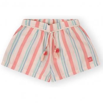Short de niña con estampado de rayas 100% algodón
