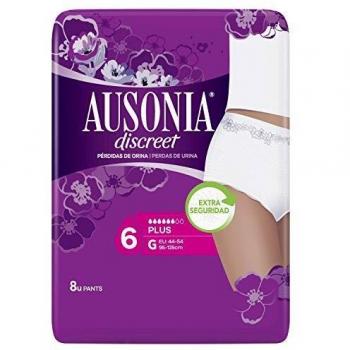 AUSONIA Discreet pants de incontinencia plus talla G paquete 8 uds