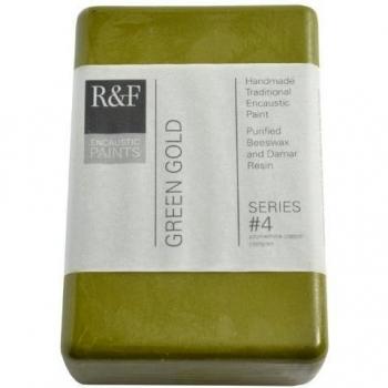 R&F Encaustic 333ml Paint, Green Gold by R&F Encaustic Paints