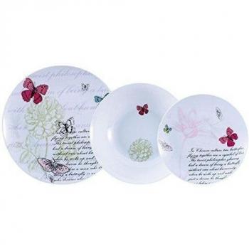 Brunchfield Butterfly - Vajilla de 18 piezas en porcelana