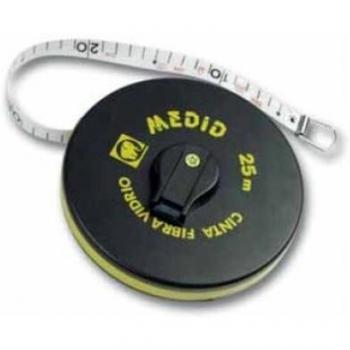Medid MD/121050GF Cinta métrica de fibra con uña plegable, 50 m