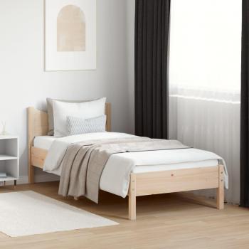 Cama solar sin colchón 100x200 cm en madera maciza de pino