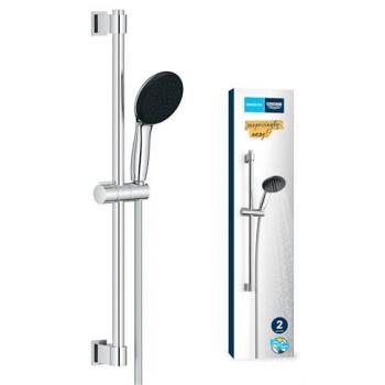 Columna de Ducha Grohe Vitalio Start 110 - Set de Barra de Ducha con 2 Tipos de Chorro (Rain, Jet), Plástico y Cromo, Incluye Flexo de 1.750 mm y Barra