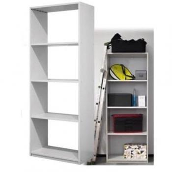 Librería Modular Dolly de 3 Estantes con Estantes de PVC Blanco para Interior y Exterior