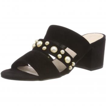 Bianco Pearl Strap Sandal, Zuecos para Mujer, Negro
