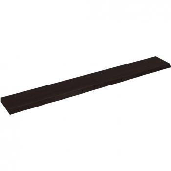Estante de pared Marrón Oscuro 220 x 30 x (2-6) cm Roble Macizo Tratado