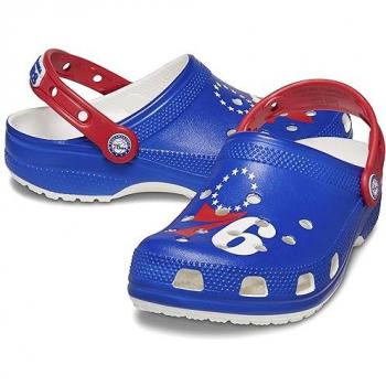 Crocs Classic NBA Philadelphia 76ers Clog - Unisex Blue Size 41.5