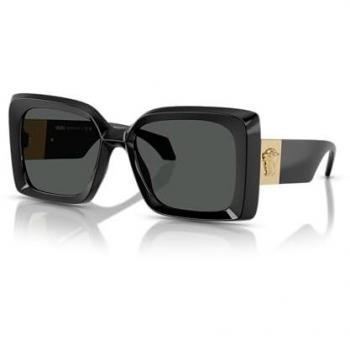Versace Women's VE4467U GB1/87 Bold Square Sunglasses - Black/Gray Geometric, Size: 54mm