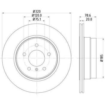 Disco de freno HELLA 8DD 355 128-761 Alta Carbono para BMW X5 y X6