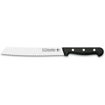 Cuchillo panadero inoxidable mango polioximetileno 20cm 8 00921 de 3 claveles caja de 6 unidades