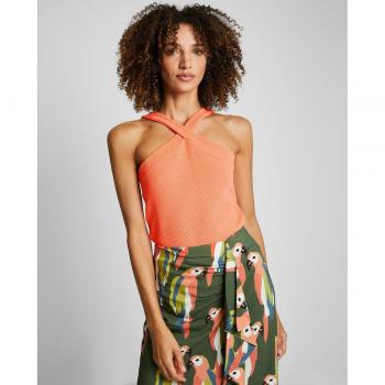 Top de mujer de punto con cuello halter