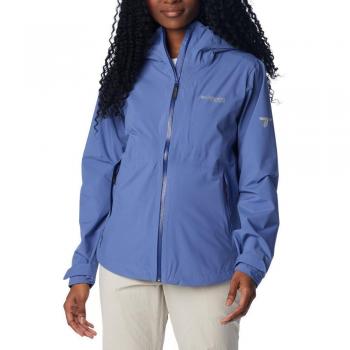 Chaqueta impermeable de mujer Columbia OmniTech™ AmpliDry™ II con capucha, color azul lila, talla XS