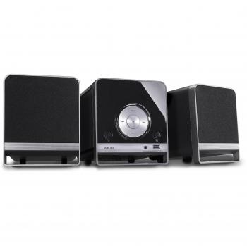 Akai AMC310 - Microcadena de 10 W CD, 10 W, FM, MP3, USB, 3.5 mm), negro