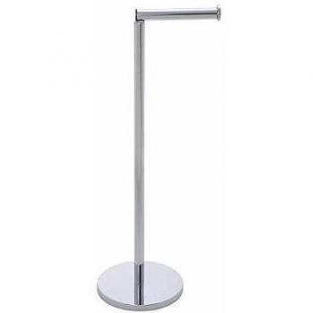 WENKO Portarrollos de pie 2 en 1 acero inox, Acero inoxidable, 21 x 55 x 17 cm, Brillante