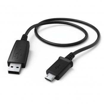 Cable Micro USB de Carga y Sincronización 0.6m Negro