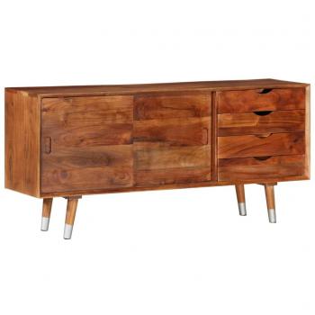 Mueble para TV de madera maciza de acacia 118x30x55 cm Marrón