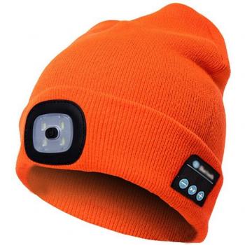 Gorro de música inalámbrico con luz LED y auriculares Bluetooth, cascos con micrófono, para deportes y mantener el calor en invierno