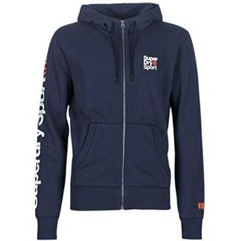 Superdry Core Sport Zip Sweat-Blue-L