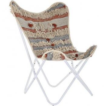 Sillón de jardín Mariposa Naranja con Estructura de Hierro y Diseño Moderno