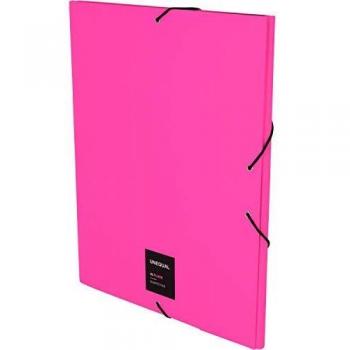 Grafoplás 1226054 Colección Unequal Fluor Carpeta de Cartón 3 Solapas, Fucsia, Folio